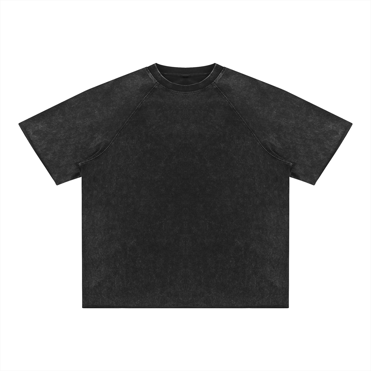 BIG FACE Unisex Mineral Wash Raw Edge T-Shirt